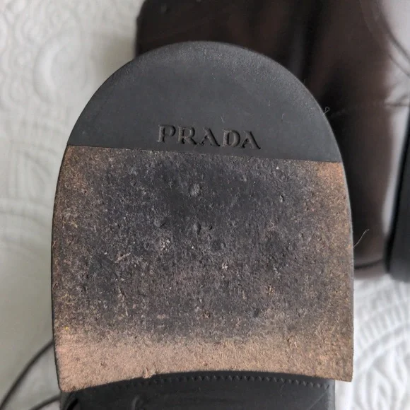 Prada Men's Brown Lace-up Boots